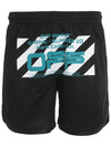 Wave Line Logo Mesh Shorts Black - OFF WHITE - BALAAN 1