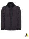 Wappen Patch Quilted Cupro Cotton Zip Up Hoodie Black - STONE ISLAND - BALAAN 2