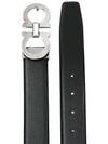 Reversible Gancini Leather Belt Black - SALVATORE FERRAGAMO - BALAAN 4