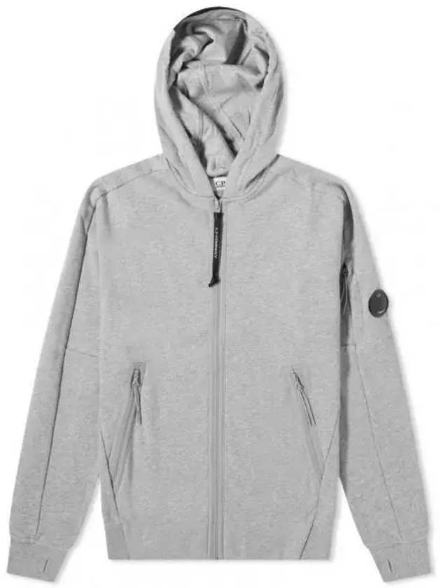 Diagonal Raised Fleece Lens Hooded Jacket Light Grey - CP COMPANY - BALAAN 2