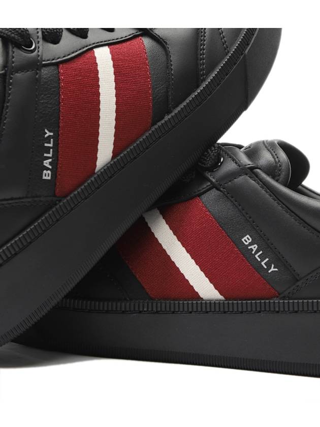 Rebby Leather Low-Top Sneakers Black - BALLY - BALAAN 8