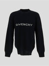 Logo Wool Knit Top Black - GIVENCHY - BALAAN 1