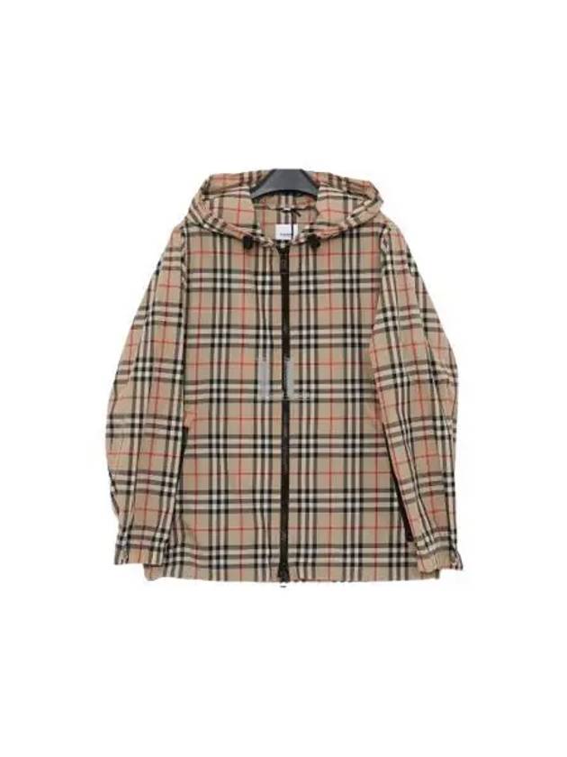 Check Hooded Jacket Archive Beige - BURBERRY - BALAAN 2