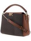 Karlie Medium Logo Satchel Shoulder Bag Brown - MICHAEL KORS - BALAAN 3