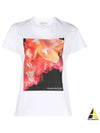 Graphic Printed Crewneck Short Sleeve T-Shirt White - ALEXANDER MCQUEEN - BALAAN 2