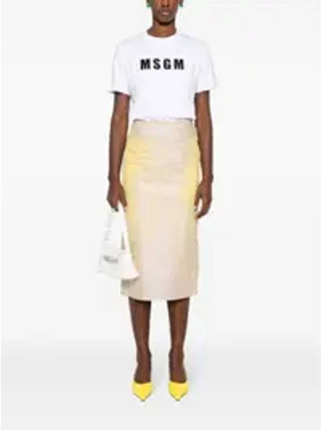 Logo Print Cotton Short Sleeve T-Shirt White - MSGM - BALAAN 6