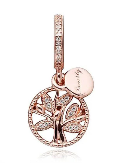 Sparkling Family Tree Dangle Bracelet Charm Rose Gold - PANDORA - BALAAN 2