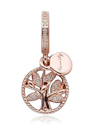 Sparkling Family Tree Dangle Bracelet Charm Rose Gold - PANDORA - BALAAN 1