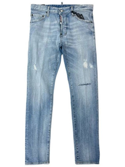 Logo Patch Tapered Cool Guy Jeans Blue - DSQUARED2 - BALAAN 2