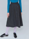 A line volume long skirt wool gray 0124 - VOYONN - BALAAN 10