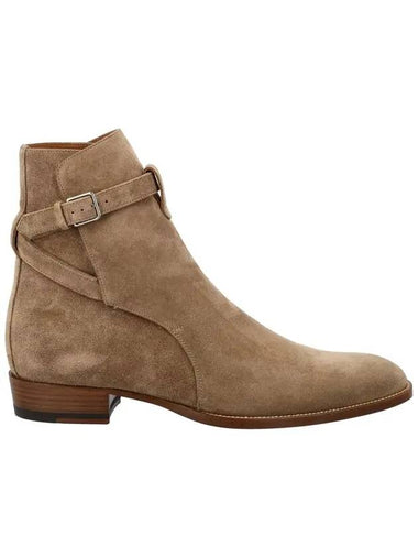 Men's Jodhpur Suede Ankle Boots Tobacco Beige - SAINT LAURENT - BALAAN 1