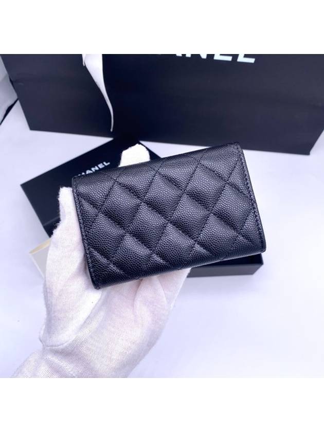 Caviar Flap Card Wallet Black - CHANEL - BALAAN 8