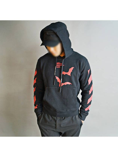 Red Bats Print Hoodie Black - OFF WHITE - BALAAN 2