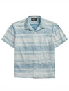 Indigo Striped Jersey Short Sleeves Shirt Blue - POLO RALPH LAUREN - BALAAN 2