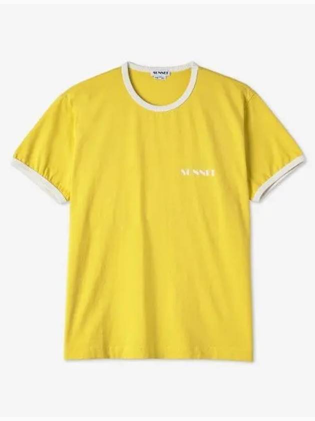 Mini Logo Short Sleeve T Shirt Light Yellow MRTWXJER006LYE - SUNNEI - BALAAN 1