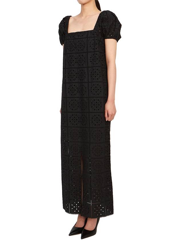 Women's Broadly Anglaise Long Dress Black - GANNI - BALAAN 3