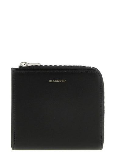 Logo Half Wallet Black - JIL SANDER - BALAAN 1