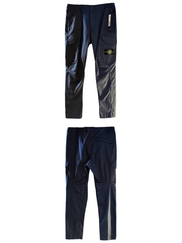 Wappen Patch Stretch Cargo Track Pants Navy - STONE ISLAND - BALAAN 5