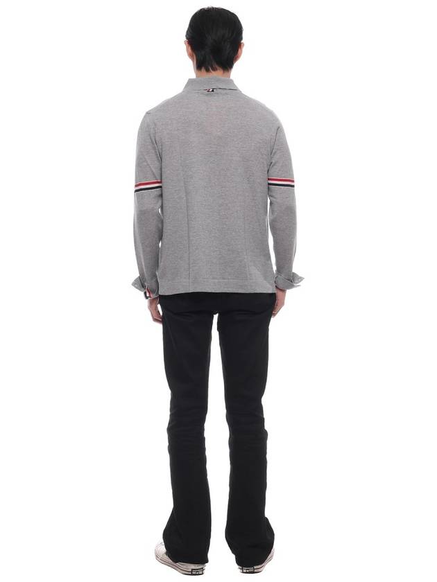 Merino Wool Armband Long Sleeve Shirt Grey - THOM BROWNE - BALAAN 6