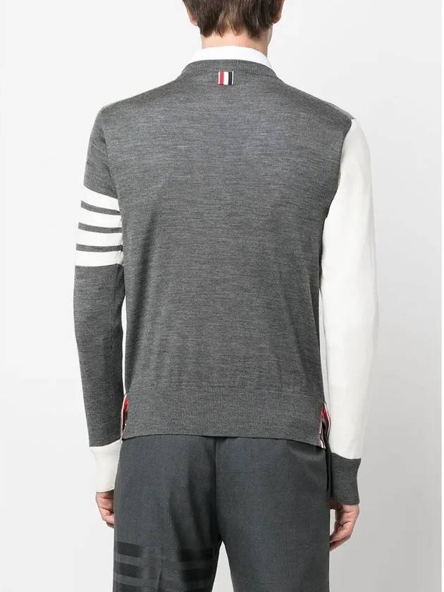 Classic 4 Bar Merino Wool Knit Top Tonal Grey - THOM BROWNE - BALAAN 6