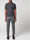 Men's Three Stripes Pocket Mercerized Short Sleeve Polo Shirt Dark Grey - THOM BROWNE - BALAAN 6