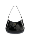 Triangular Logo Cleo Brushed Leather Shoulder Bag Black - PRADA - BALAAN 1