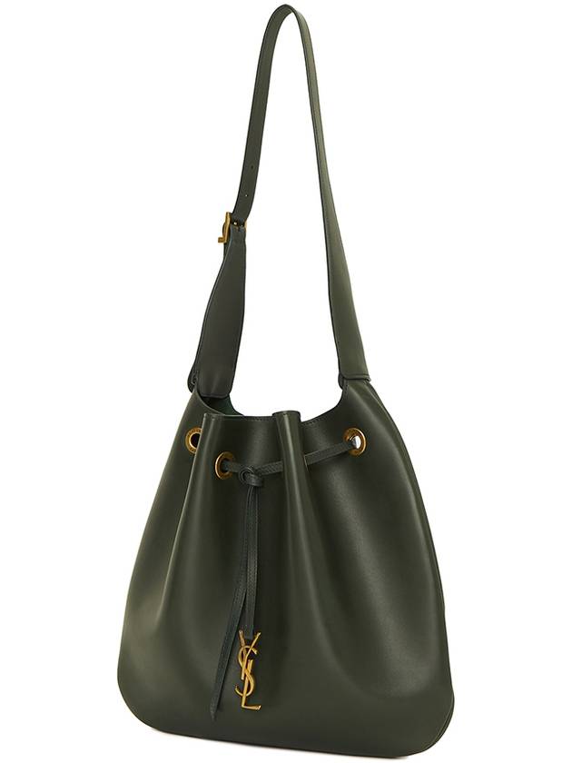 Paris 7 Medium Soft Leather Shoulder Bag Green - SAINT LAURENT - BALAAN 4