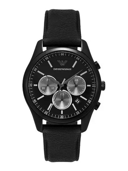 Men's Antonio Chronograph Leather Watch Black - EMPORIO ARMANI - BALAAN 1