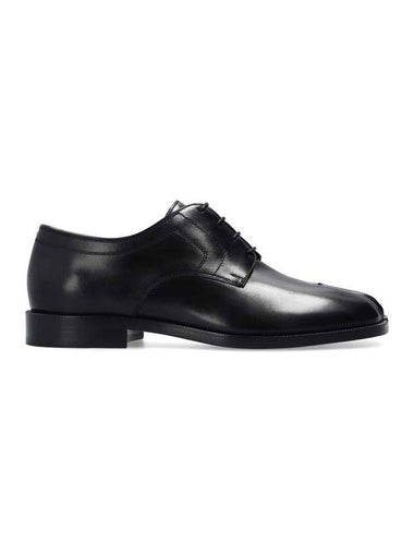 Tabi Lace Up Calf Leather Loafers Black - MAISON MARGIELA - BALAAN 1