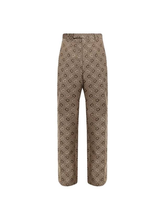 Maxi Horsebit Cotton Slacks Brown - GUCCI - BALAAN 1