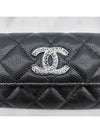 CC logo classic caviar black card wallet AP3831 - CHANEL - BALAAN 4