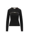 GIO zipper cut open breast knit 23HPU0319FAA1L47I 01BK - ISABEL MARANT - BALAAN 1