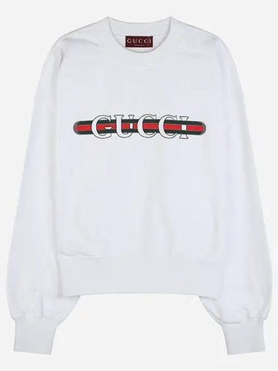 Print Cotton Jersey Sweatshirt White - GUCCI - BALAAN 2