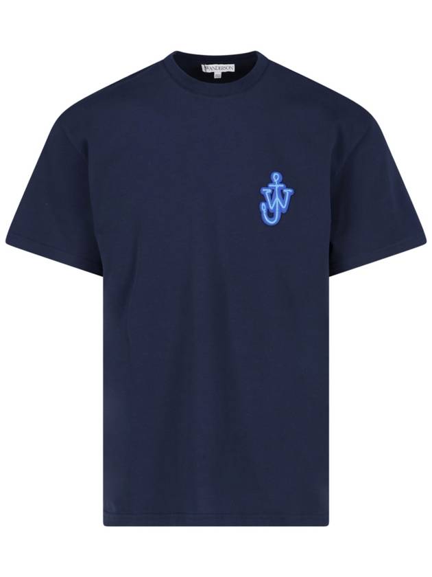 Anchor Patch Cotton Short Sleeve T-Shirt Navy - JW ANDERSON - BALAAN 2