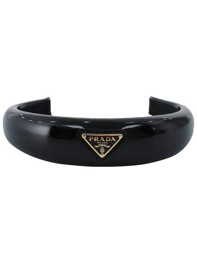 Venice Leather Headband Black - PRADA - BALAAN 4