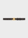 Monogram Triomphe Buckle Medium Leather Belt Tan - CELINE - BALAAN 2