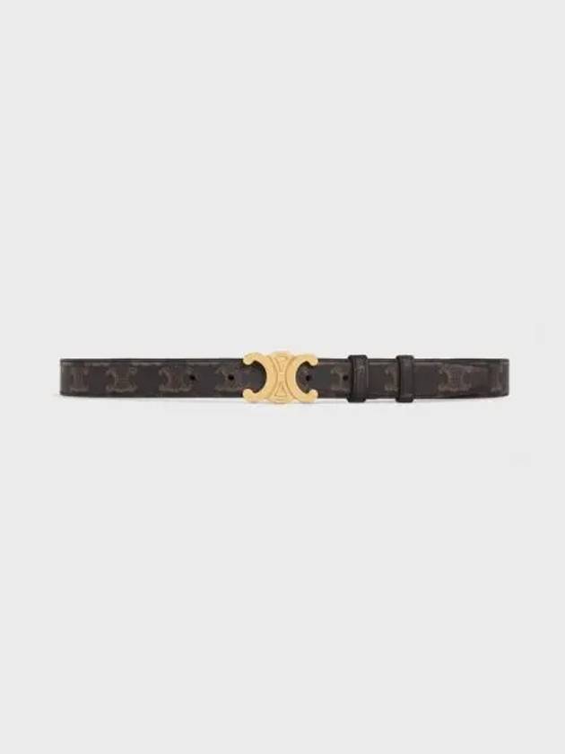 Monogram Triomphe Buckle Medium Leather Belt Tan - CELINE - BALAAN 2