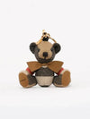 Checked Bear Keychain Beige - BURBERRY - BALAAN 4