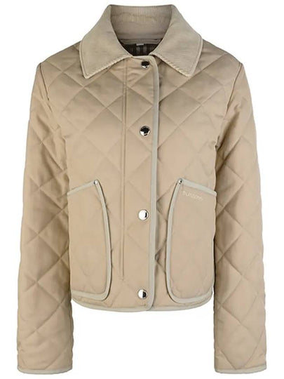 Stripe Point Collar Quilted Jacket Brown - BURBERRY - BALAAN 2