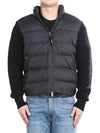 Padded Wool Zip-Up Hoodie Black - MONCLER - BALAAN 2