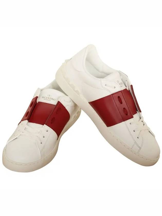 Hidden Color Combination Low-Top Sneakers White Red - VALENTINO - BALAAN 3