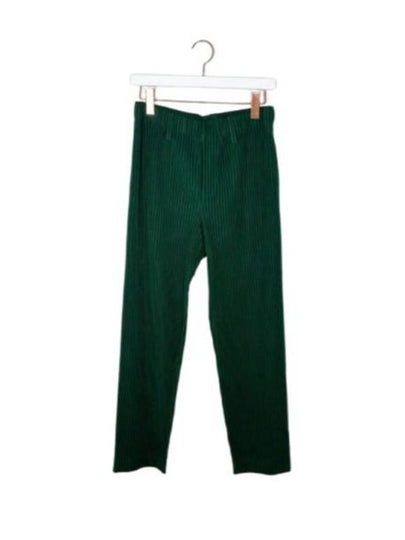 Tailored Pleats Straight Pants Seaweed Green - ISSEY MIYAKE - BALAAN 2