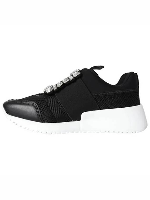 Viv Buckle Mesh Technical Low Top Sneakers Black - ROGER VIVIER - BALAAN 3