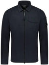 Gabardine Zip Up Long Sleeve Shirt Navy - CP COMPANY - BALAAN 2