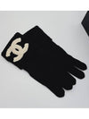 CC Logo Cashmere Knit Gloves Unisex Black - CHANEL - BALAAN 3