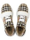 Vintage Check And Leather Sneakers White Archive Beige - BURBERRY - BALAAN 3