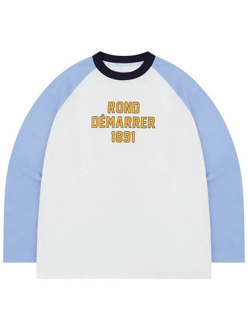 Men s Vintage Artwork Raglan Long Sleeve Ivory Sky Blue - ROND&DEMARRER - BALAAN 1