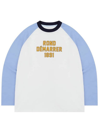 Men s Vintage Artwork Raglan Long Sleeve Ivory Sky Blue - ROND&DEMARRER - BALAAN 1