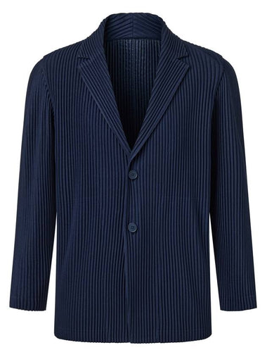 Men s Tailored Pleated Jacket Navy - MONPLISSE - BALAAN 1