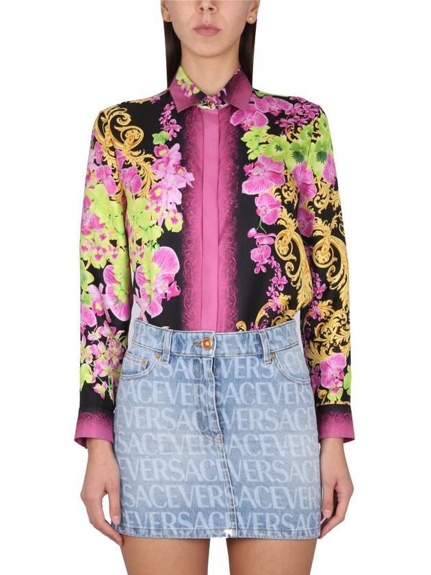 MEDUSA ORCHID SILK SHIRT - VERSACE - BALAAN 2